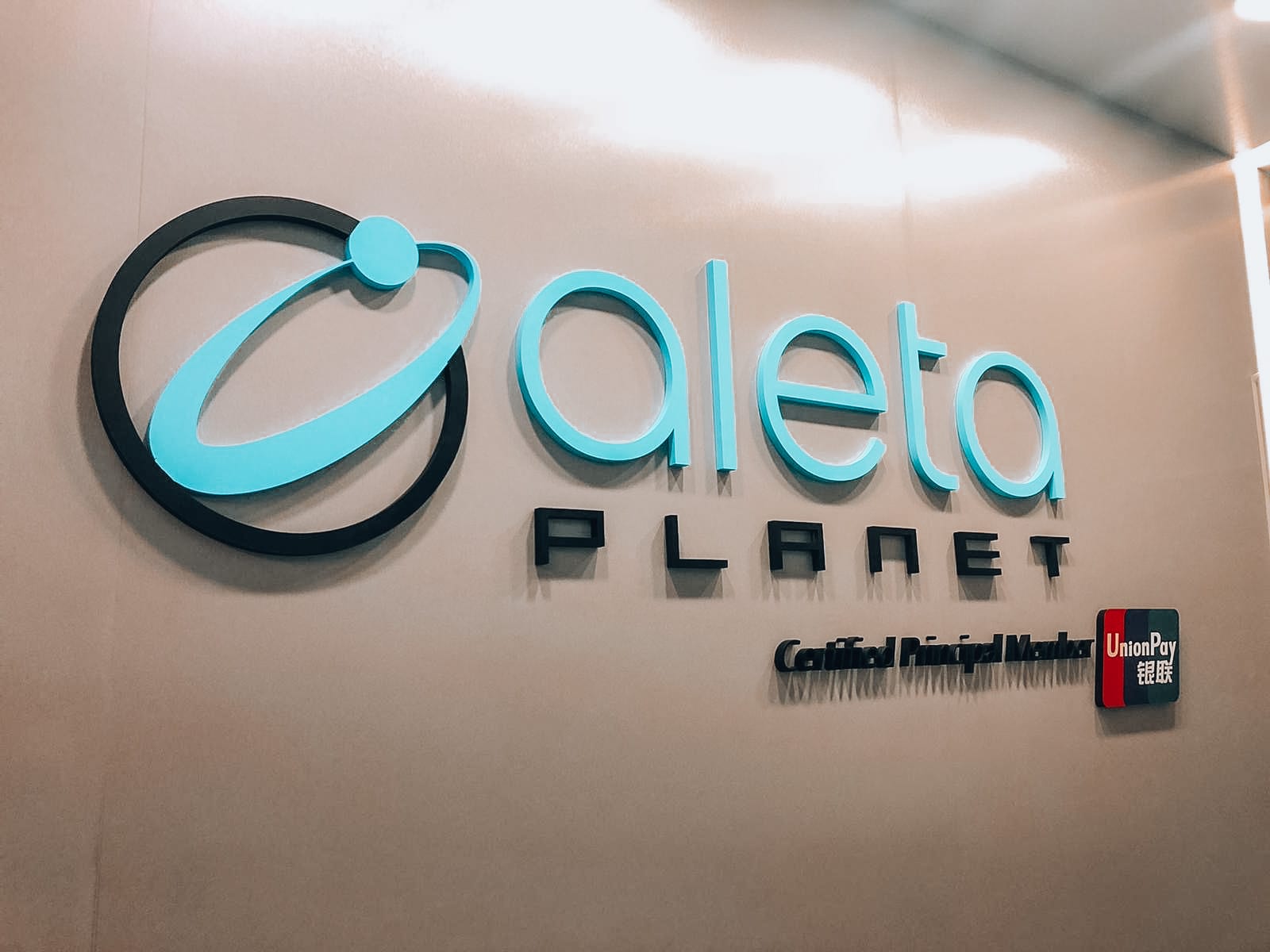 Aleta Planet acrylic 3D signage — Acrylic Signage by Garrison Productions, Singapore