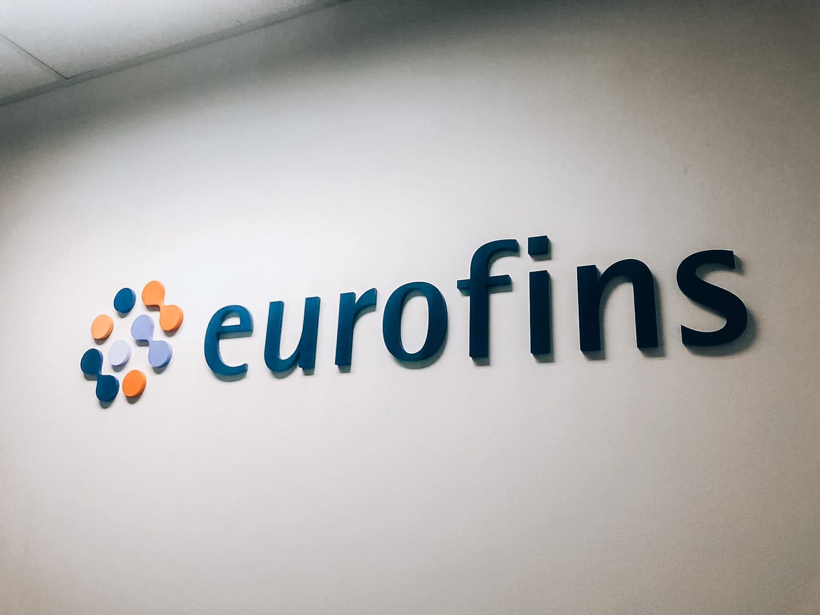 Eurofins acrylic logo signage — Acrylic Signage by Garrison Productions, Singapore
