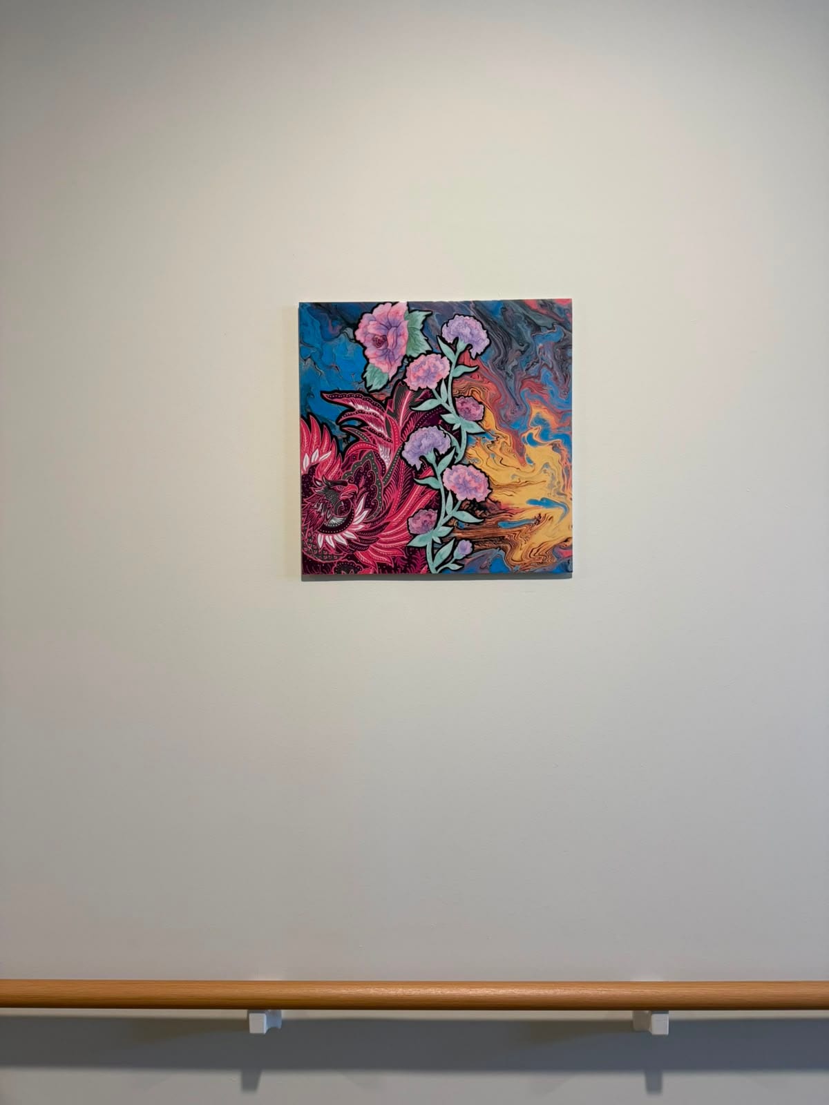Pink floral artwork canvas print — Artist Canvas by Garrison Productions, Singapore