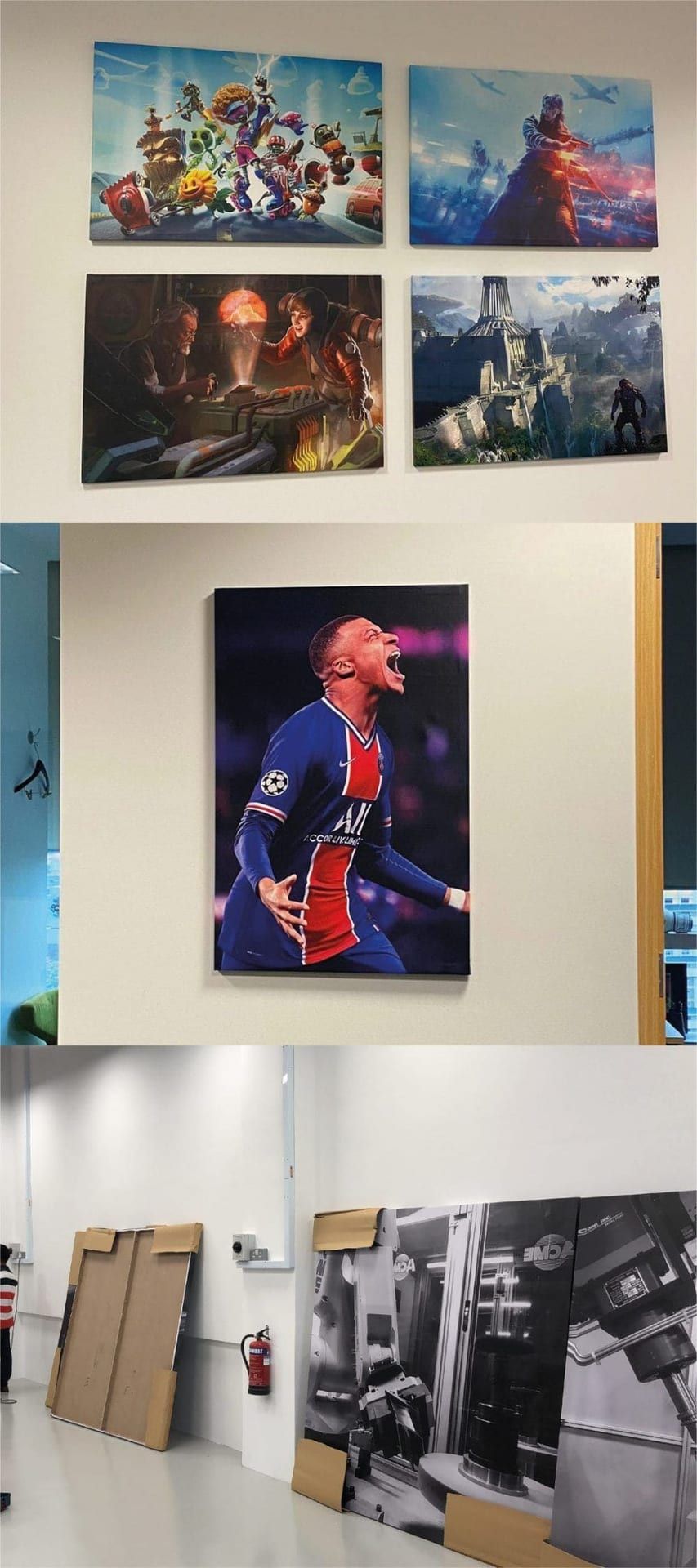 Gallery of photo canvas prints on a wall — Artist Canvas by Garrison Productions, Singapore