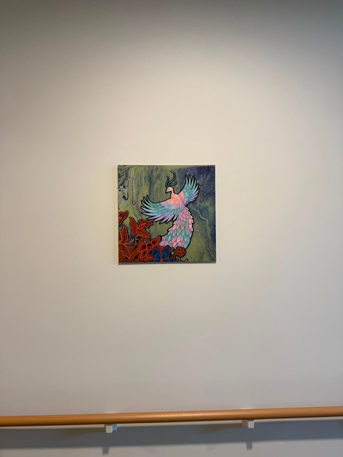 Butterfly and flower canvas print — Artist Canvas by Garrison Productions, Singapore