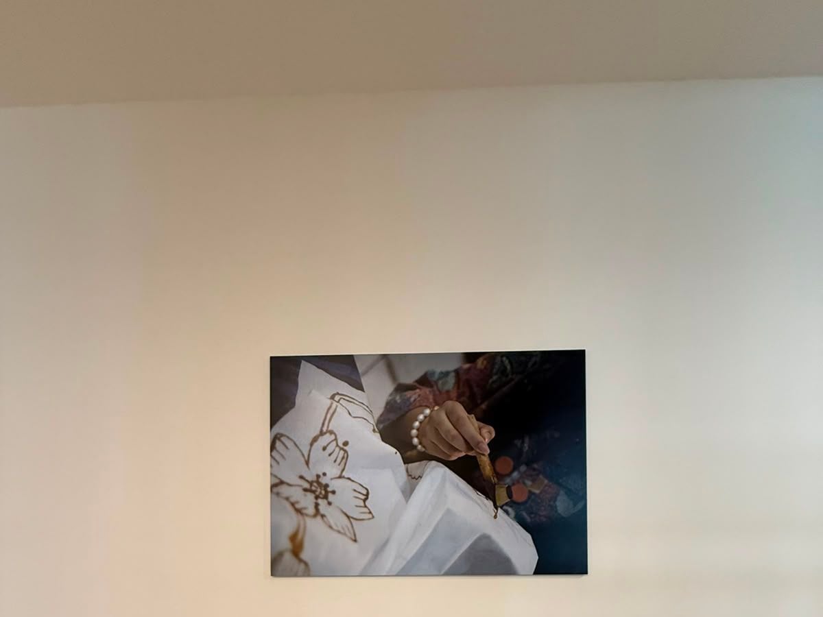 Batik drawing in progress canvas print — Artist Canvas by Garrison Productions, Singapore