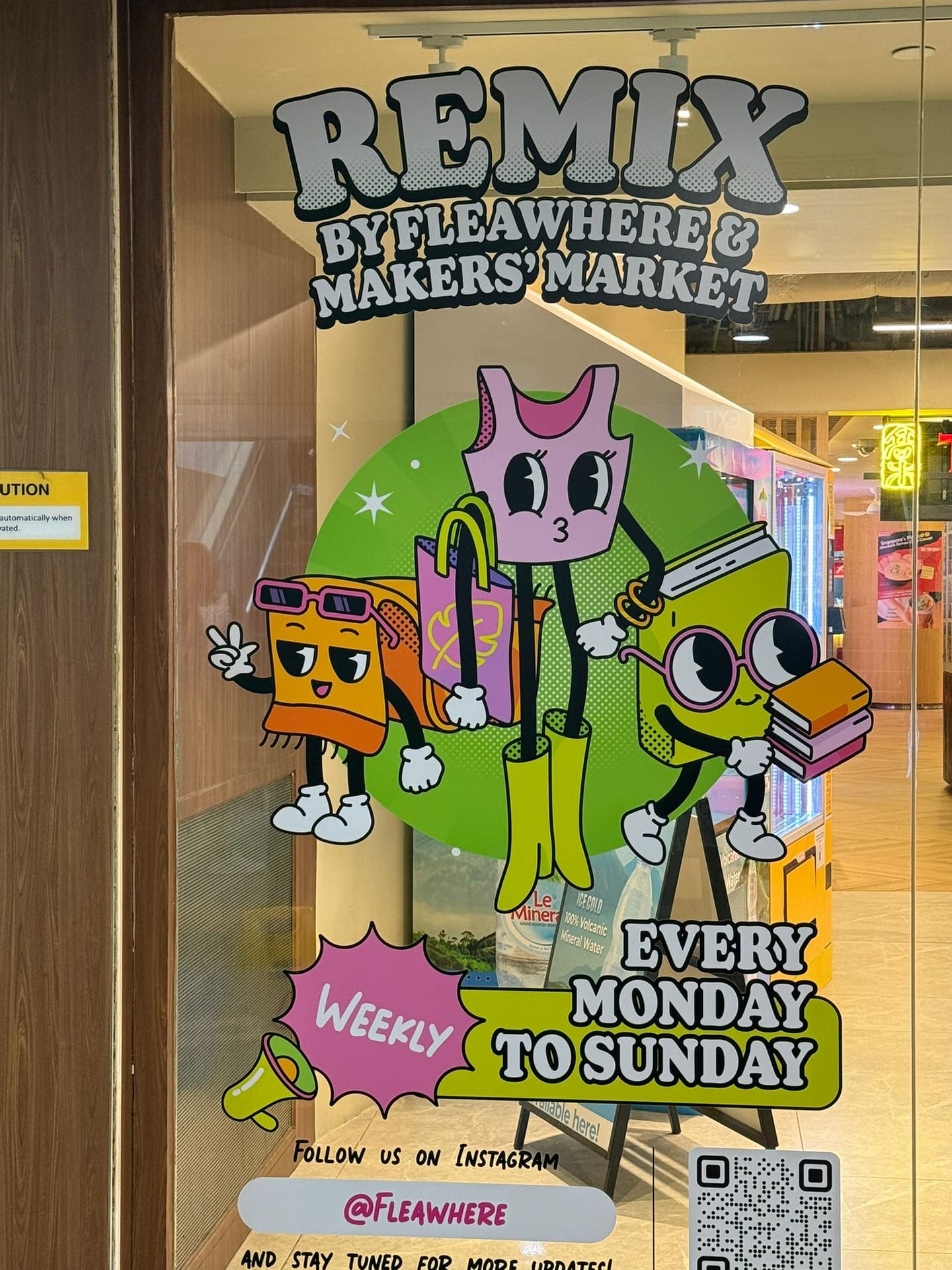 Remix Makers Market die-cut window graphics — Die Cut Stickers by Garrison Productions, Singapore