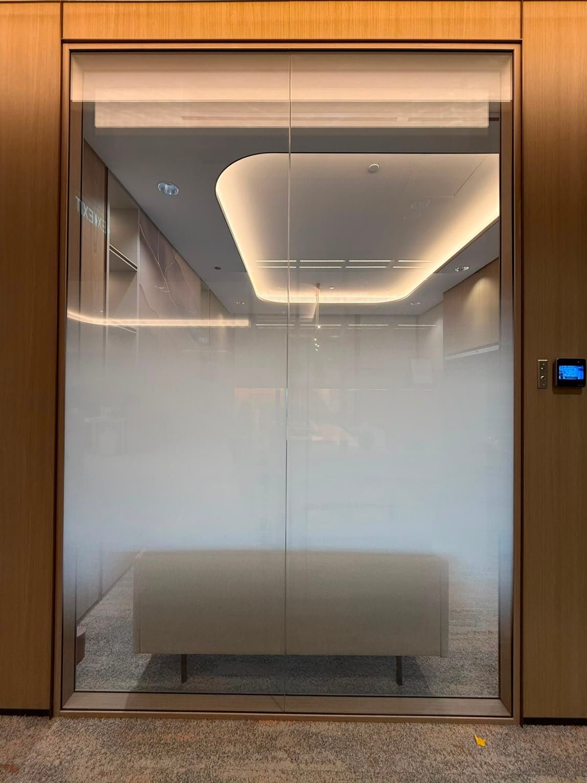 Gradient frosted film on a meeting room — Frosted Film by Garrison Productions, Singapore