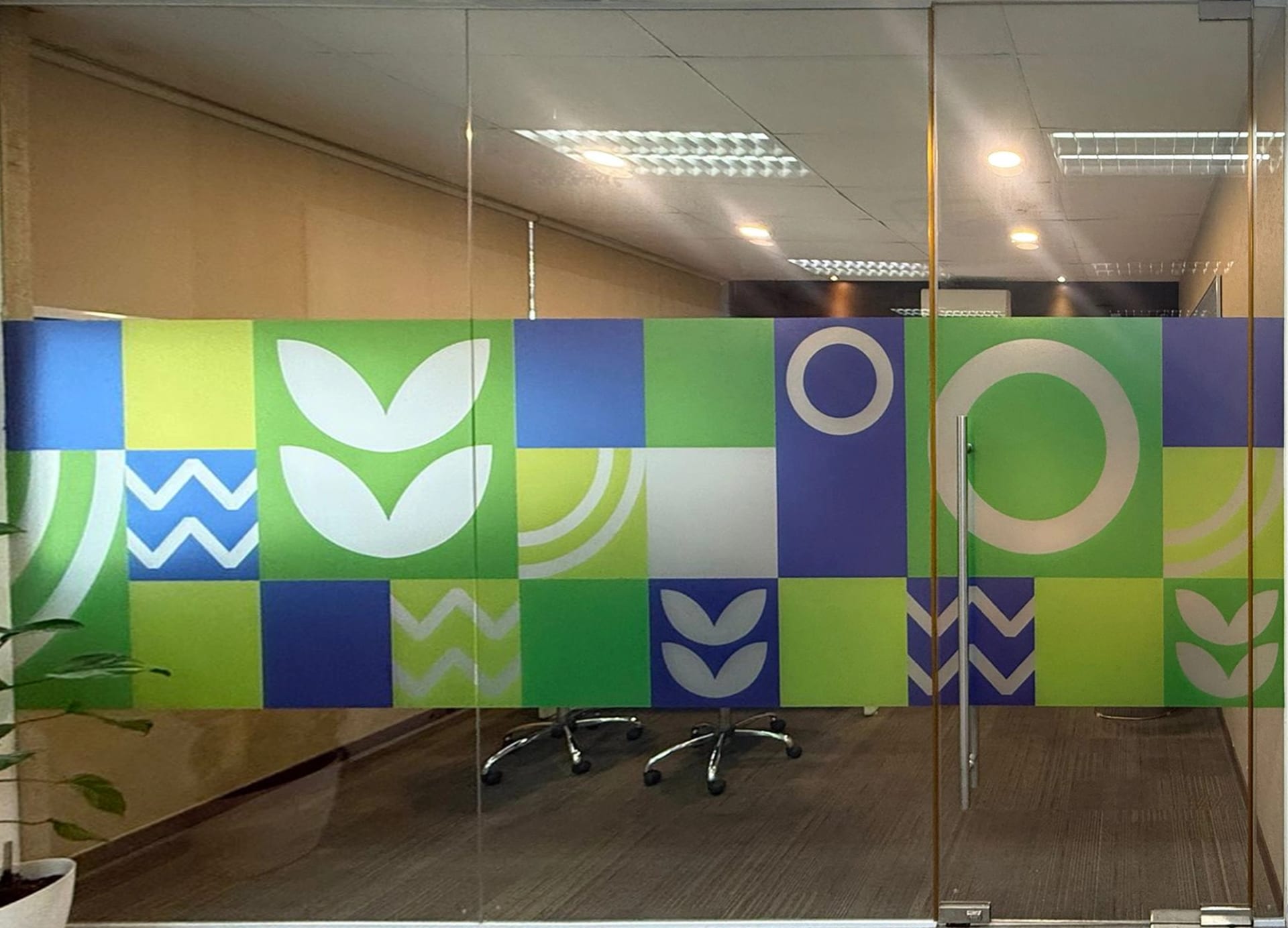 Printed — frosted window film, Garrison Productions Singapore