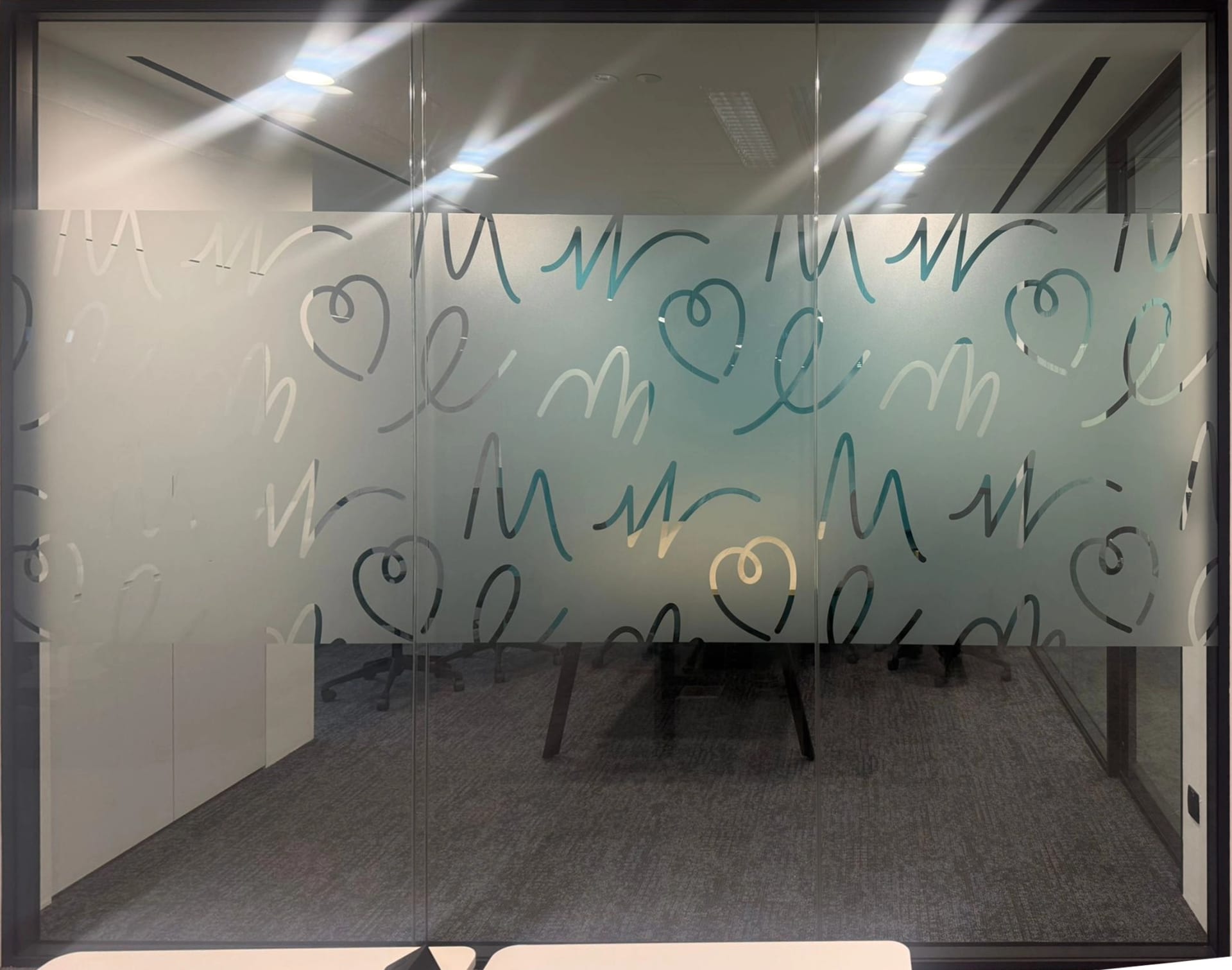 Die cut — frosted window film, Garrison Productions Singapore