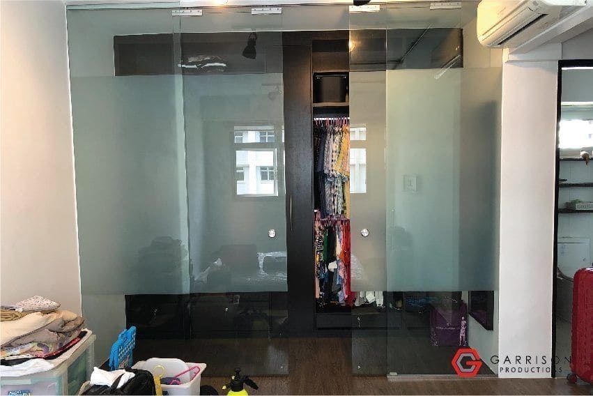 Frosted film on a glass office room — frosted window film in Singapore by Garrison Productions