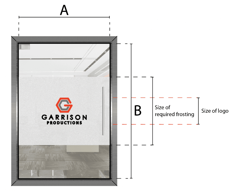 Frosted window film layout plan