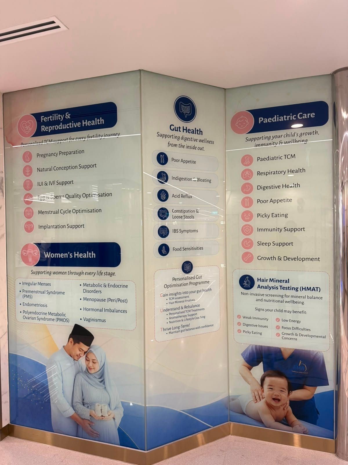 Clinic information glass stickers — Glass Stickers by Garrison Productions, Singapore