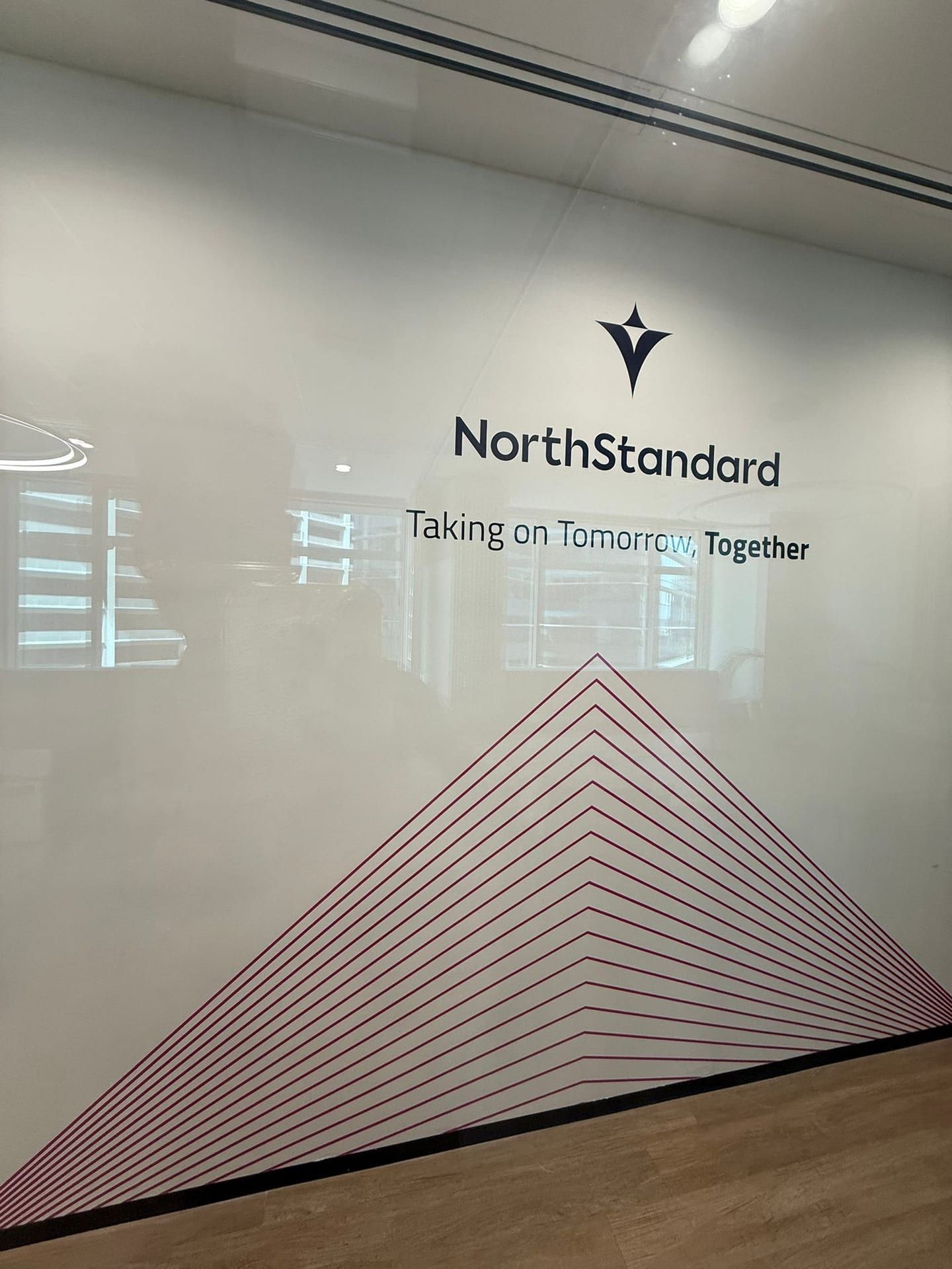 NorthStandard logo glass sticker — glass sticker in Singapore by Garrison Productions