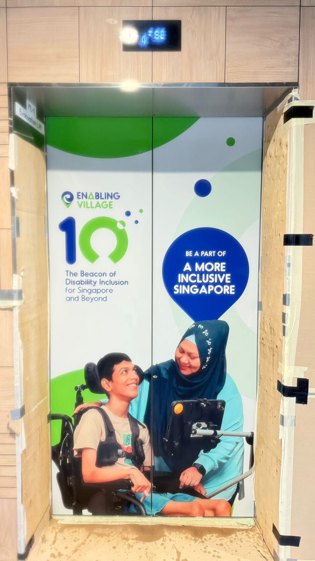 "A more inclusive Singapore" 10th anniversary glass sticker — Glass Stickers by Garrison Productions, Singapore