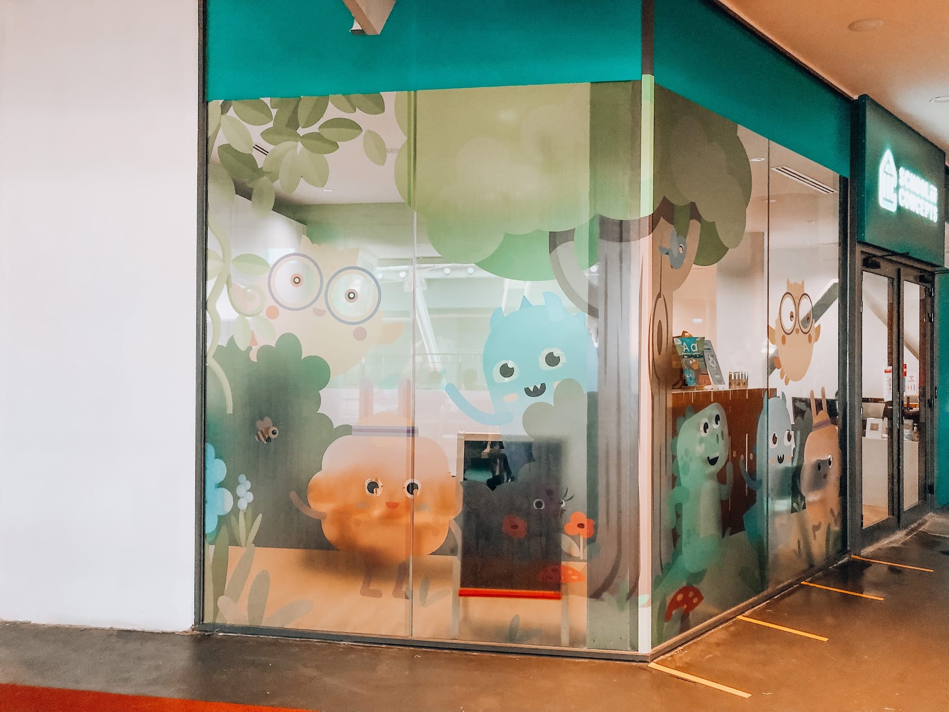 Kidspace preschool glass mural sticker — glass sticker printing in Singapore by Garrison Productions