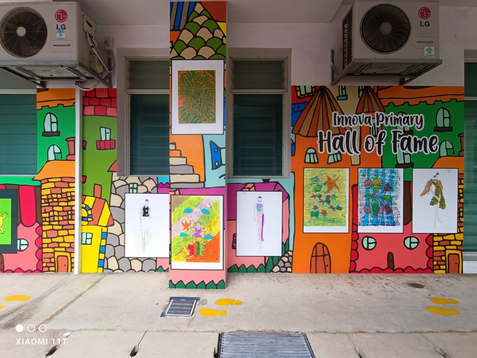 Colourful school "Hall of Fame" wall mural — Wall Mural by Garrison Productions, Singapore