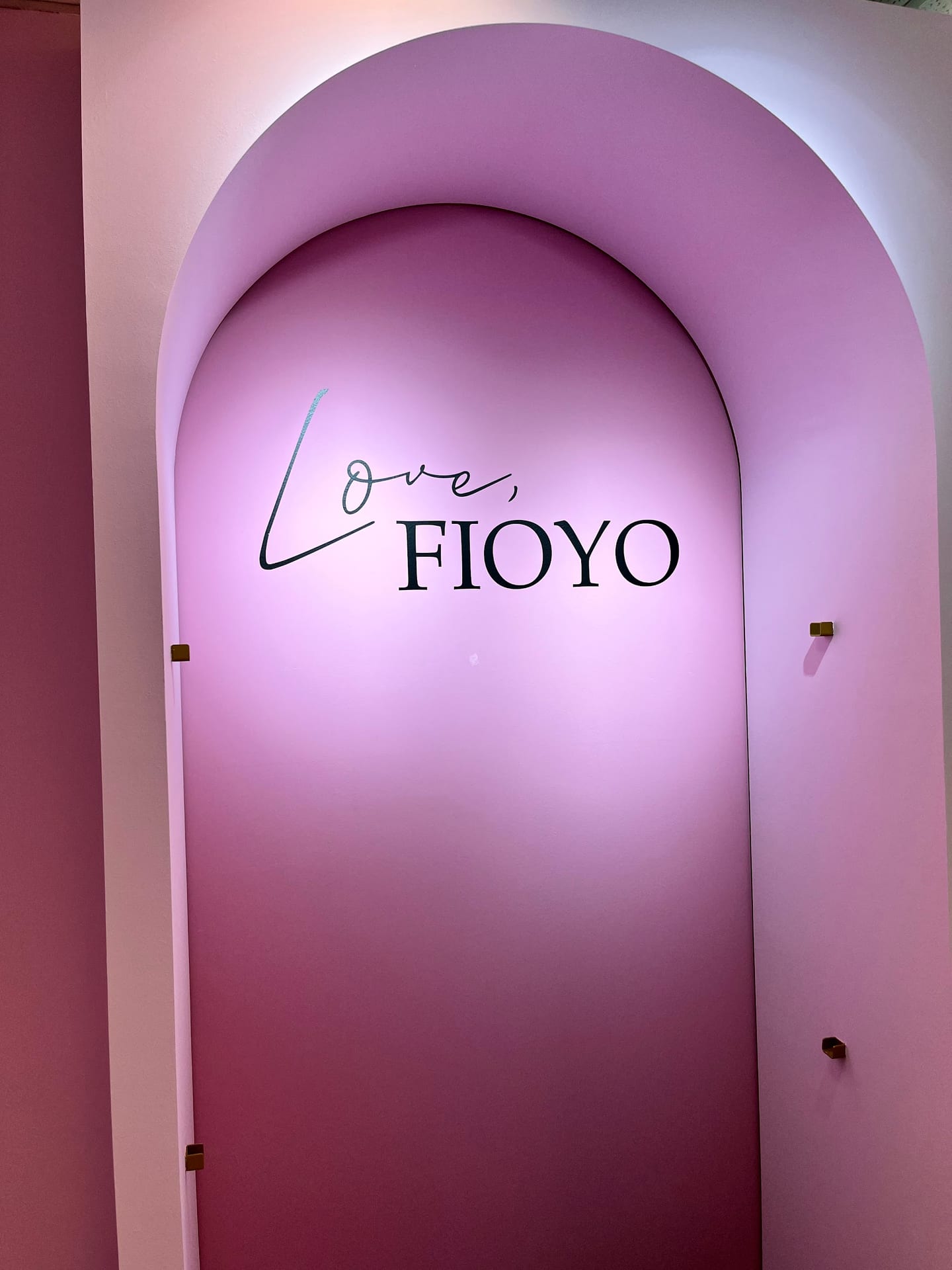 Love FIOYO pink arched wall mural — Wall Mural by Garrison Productions, Singapore