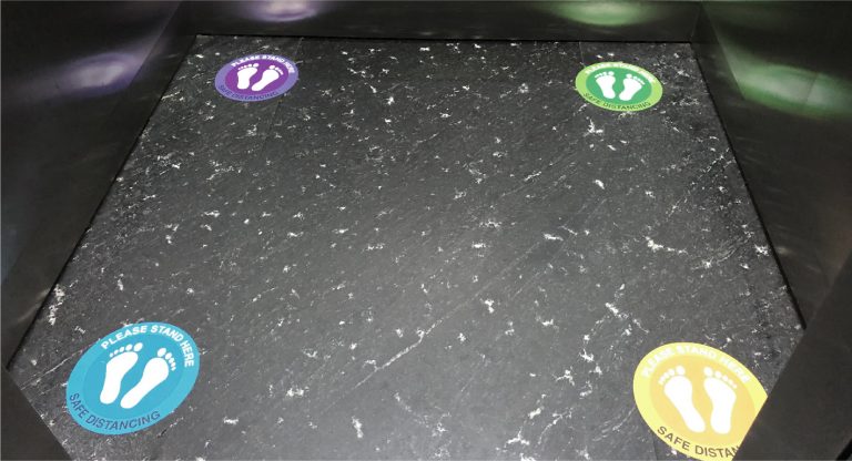 safe distancing stickers