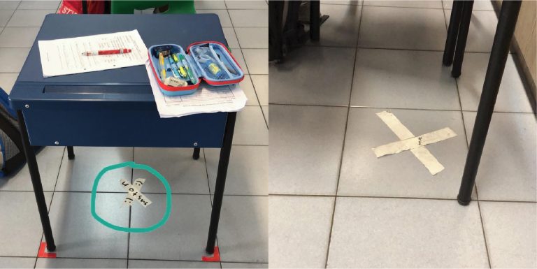 safe distancing stickers